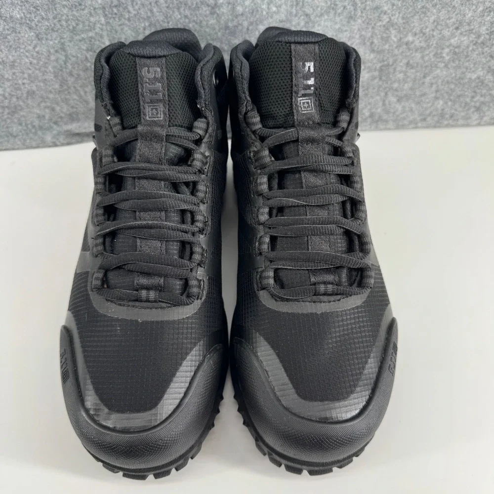 5.11 A/T Mid WP Tactical Boots Mens 6.5 Black Waterproof Hiking Worn 1X